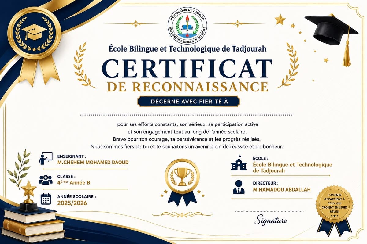 Certificate of Achievement 2020